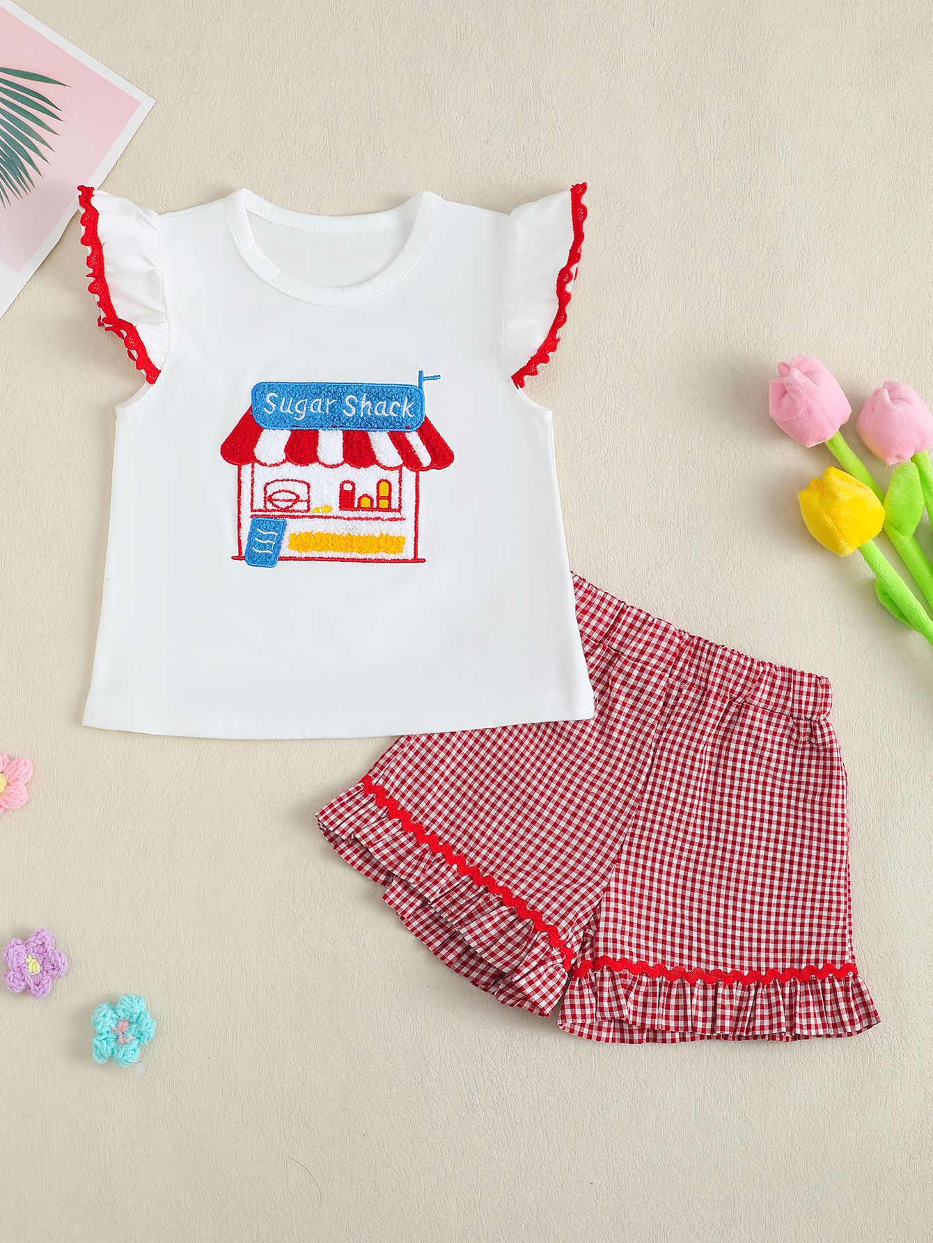 Baby Clothing Knitting Patterns - Children's Cotton Short Sleeve Top And