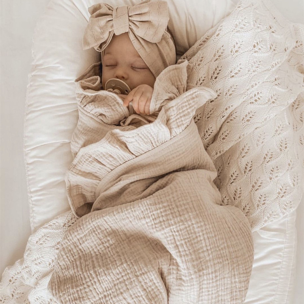 INS Ruffled Muslin Baby Swaddl – Baby Clothing Organic Cotton Bewertung und Preis