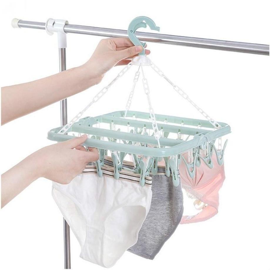 1 Pcs 32 Clips Folding Clothes – Baby Clothing Drying Rack Bewertung und Preis