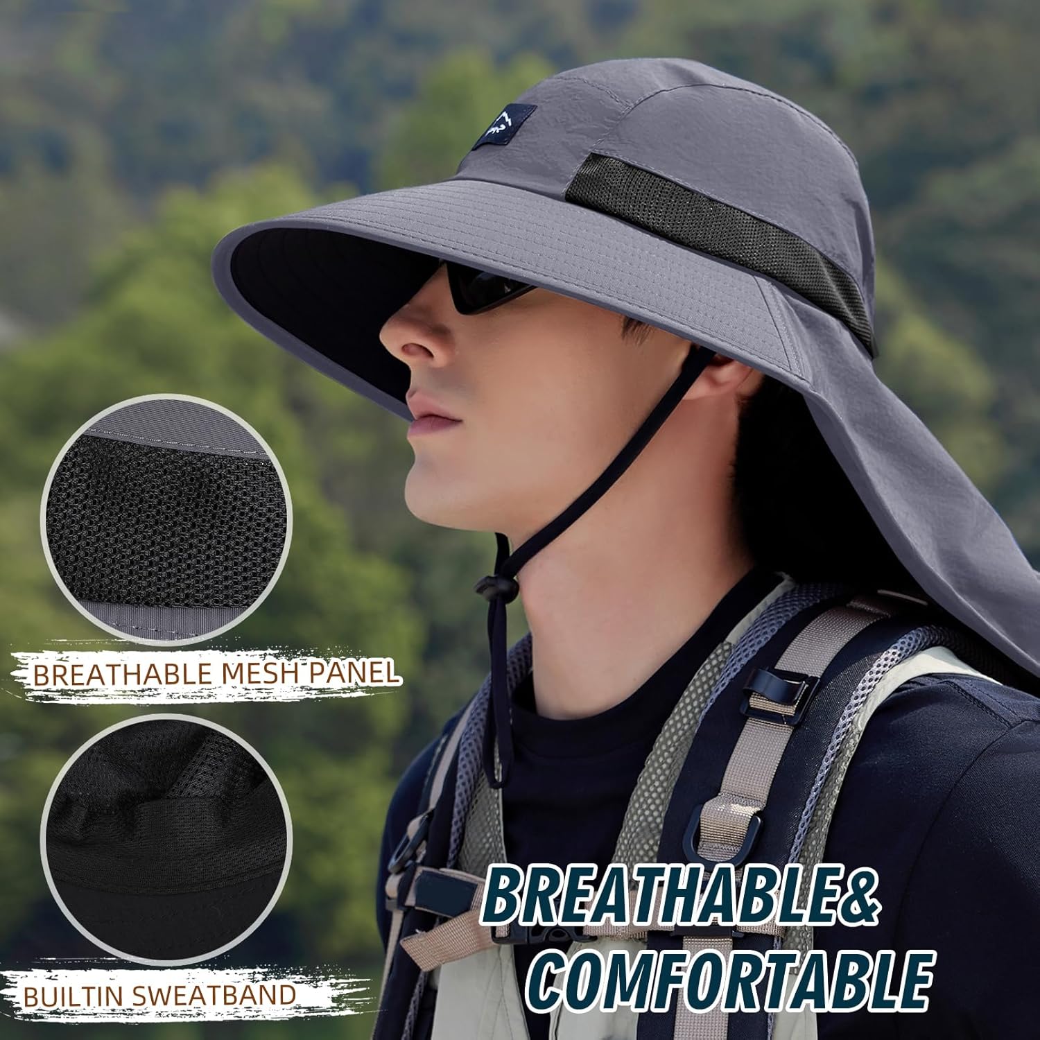 UPF50+ Sun Hat with Neck Flap, – Sun Hat Wide Brim Bewertung und Preis